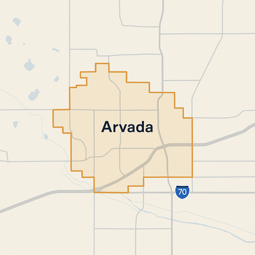 arvada co on a map