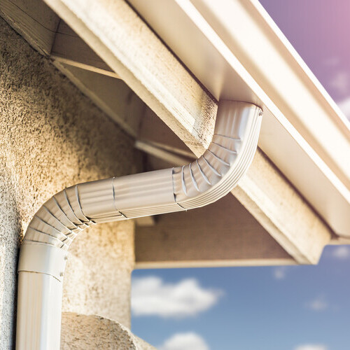 aluminum gutters on a nice home